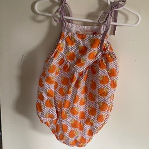 Pink chicken Clementine print bubble 18/24 months